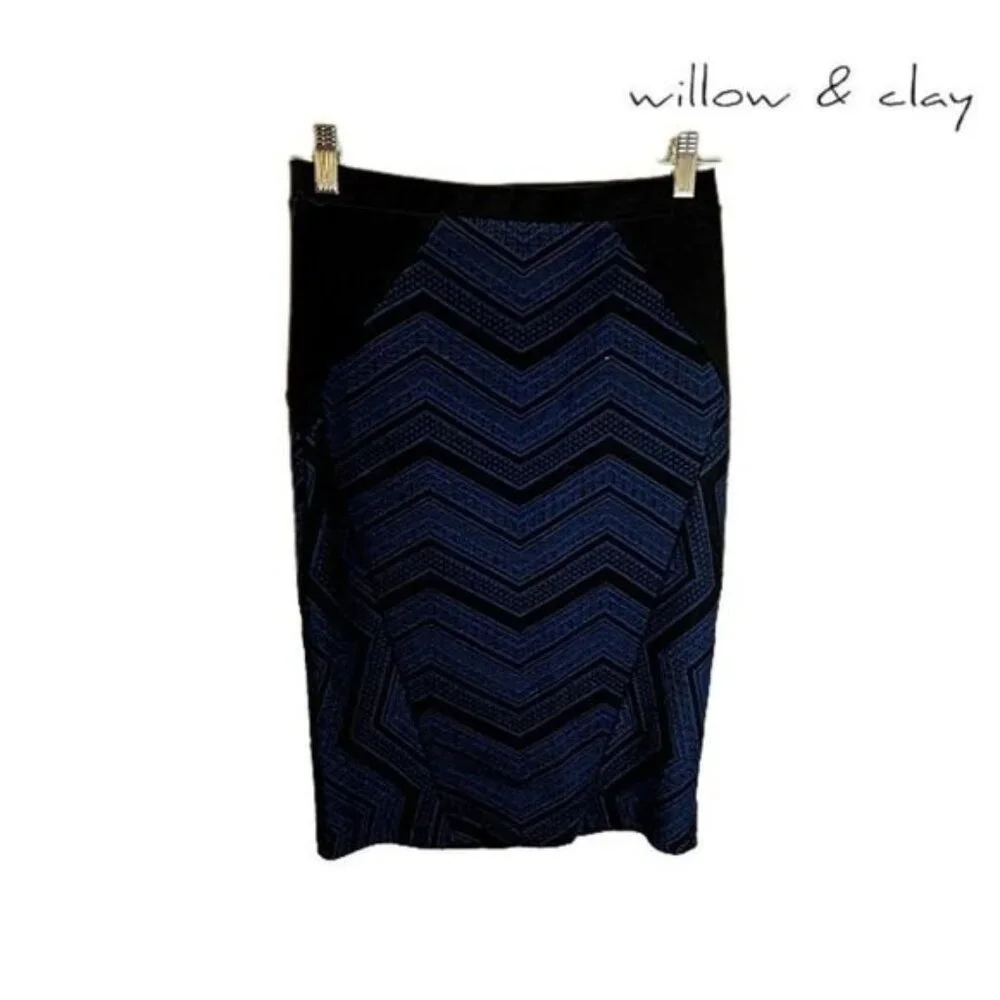 Willow & Clay Women Elastic‎ Waist Stretch Bodycon Midi Knee Length Pencil skirt